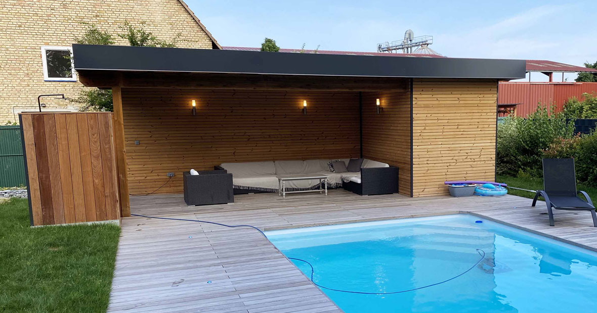 poolhouse en bois