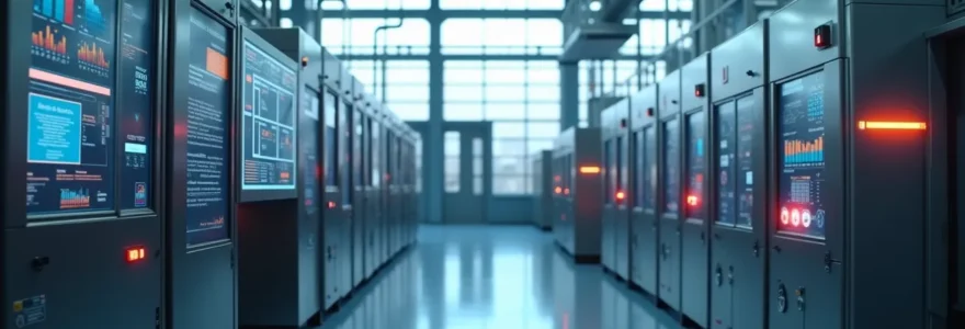 Usine industrielle moderne avec équipements technologiques avancés pour l'efficacité énergétique