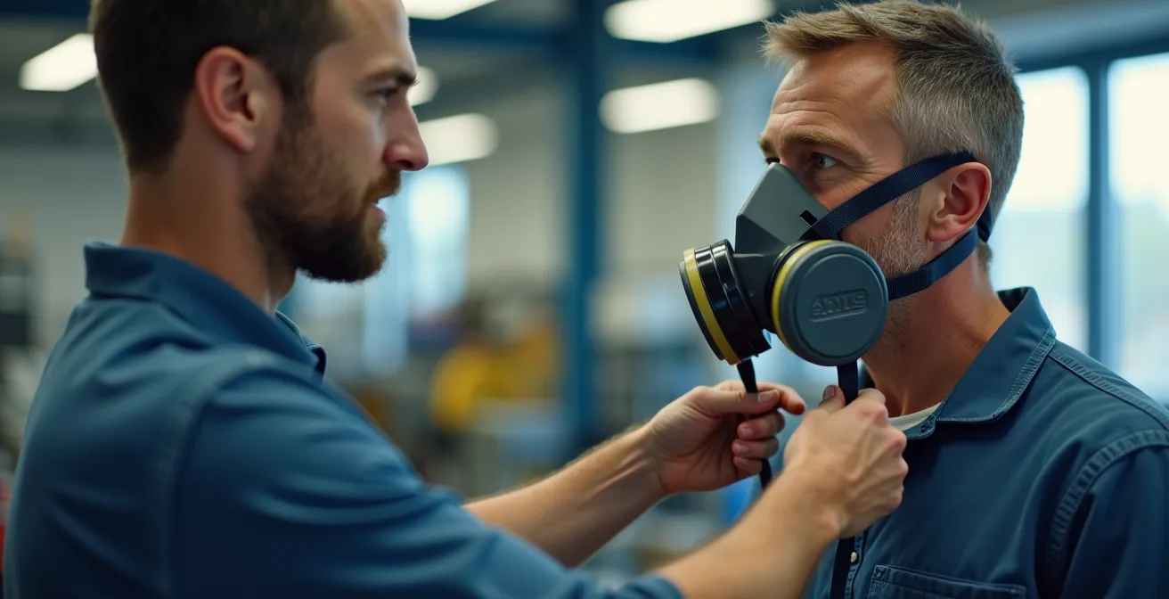 Formation d'opérateurs aux bonnes pratiques de protection respiratoire