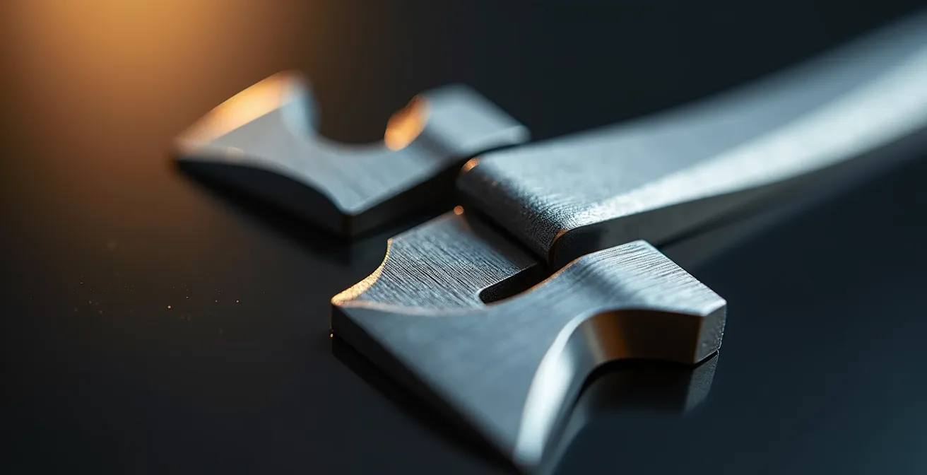 Vue macro d'une charnière de lunettes montrant la précision d'assemblage